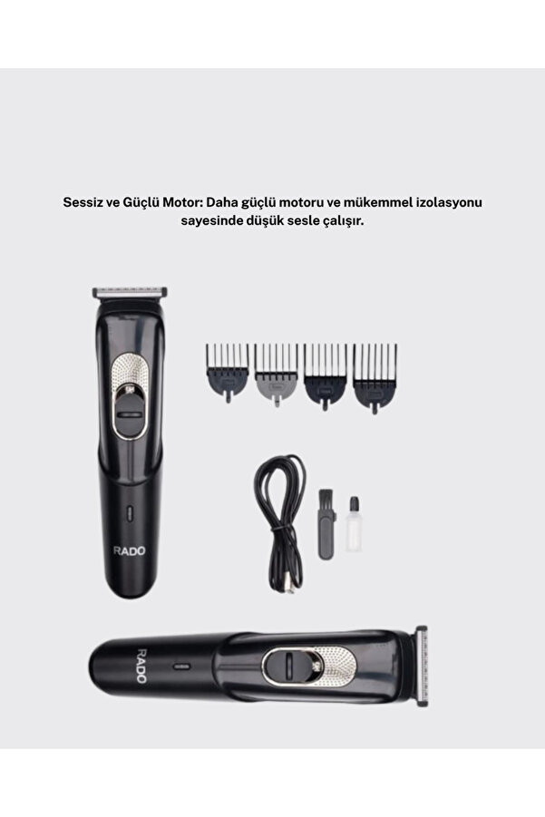 Ergonomi̇k Tasarımlı, 3 Taraklı Profesyonel Şarjlı Saç Sakal Tıraş Maki̇nesi̇