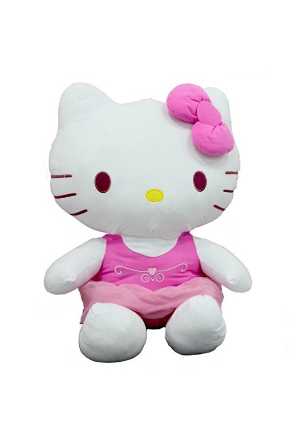 Peluş Hello Ki̇tty Elbi̇seli̇ Kurdeleli̇ 50Cm