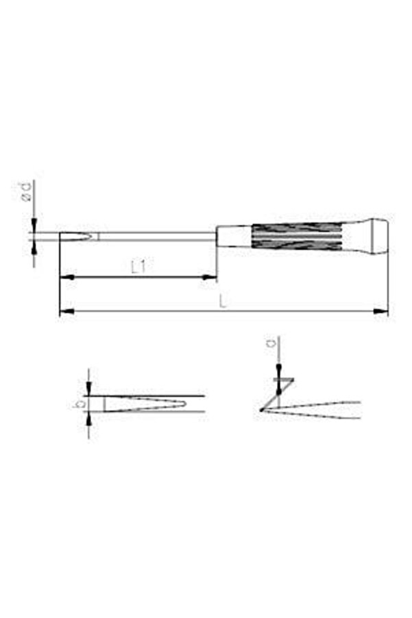 İzeltaş Elektronikçi Tip (Klemens) Düz Uçlu Tornavida 2.5x80
