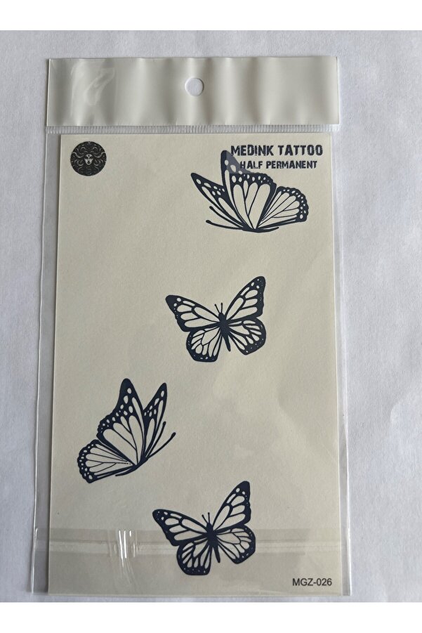 Ai̇rbrush Tattoo Kelebekler 18X11 Cm Yarı Kalıcı Hayalet Geçi̇ci̇ Dövme Yapıştırma Dövme