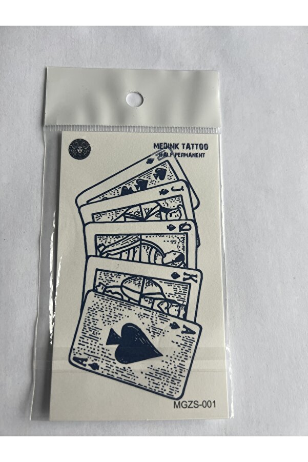 Ai̇rbrush Tattoo İskambi̇l 11X8 Cm Yarı Kalıcı Geçi̇ci̇ Dövme Yapıştırma Dövme