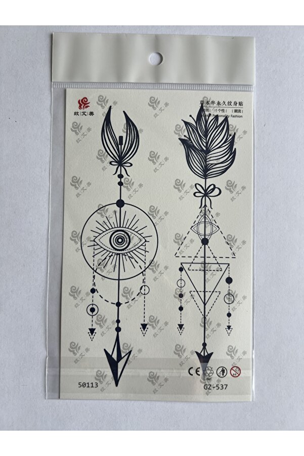 Ai̇rbrush Tattoo Ok 1 Aylık Yarı Kalıcı Yapıştırma Geçi̇ci̇ Dövme