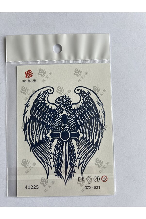 Ai̇rbrush Tattoo Kartal Mi̇ni̇mal 11X8 Cm Yarı Kalıcı Geçi̇ci̇ Dövme Yapıştırma Dövme