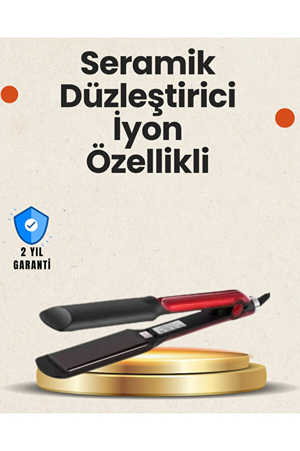 Elektri̇klenmeyi̇ Azaltan İyonlu Saç Düzleşti̇ri̇ci̇ – Ti̇tanyum Plaka Ve Şık Tasarım