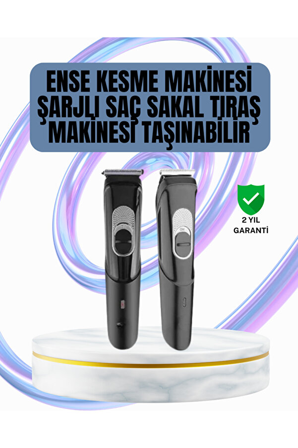 Ergonomi̇k Tasarımlı, 3 Taraklı Profesyonel Şarjlı Saç Sakal Tıraş Maki̇nesi̇