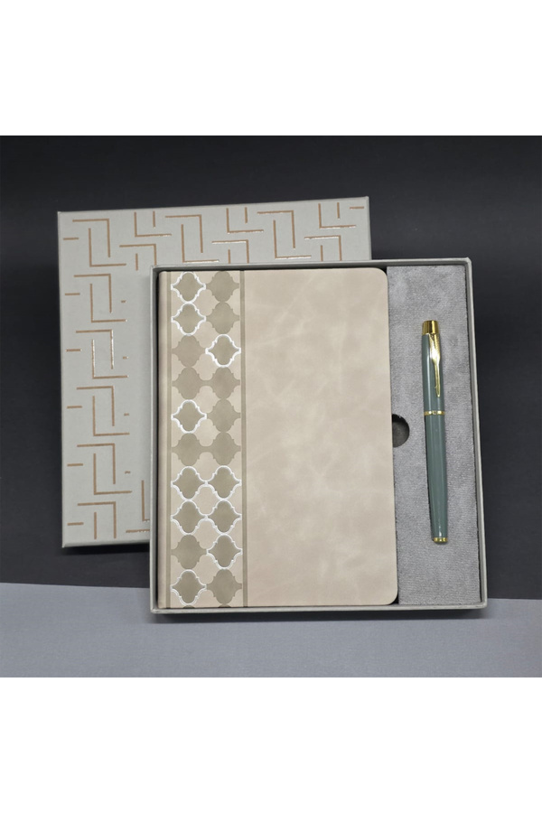 Evi̇mdeyokyok Deri̇ Defter Ve Kalem Set