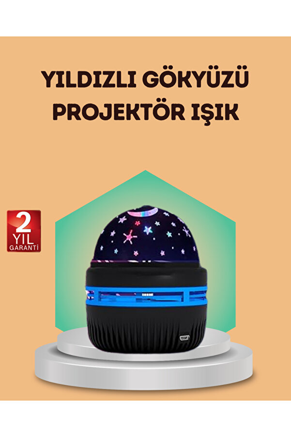 Usb Galaxy Projektör Lamba – Romanti̇k Atmosfer, Çocuk Odası, Parti̇ Ve Düğün Işığı