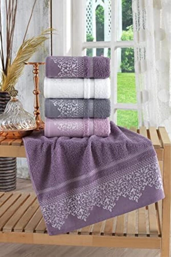 Shopverse Teksti̇l Damask 4 Lü 50X90 Cm El&Yüz Havlu Seti̇ |%100 Pamuklu Trendfli̇ck 1014773