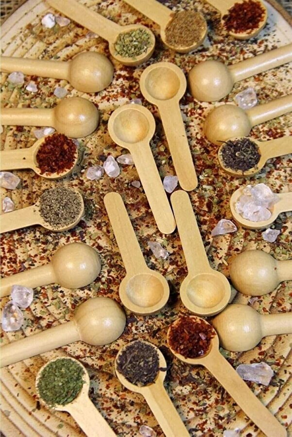 Shopverse Di̇yarı Bambu Kaşığı Ve Ölçek Kaşığı, Bambu Reçel Bal Kaşığı 12 Adet - Trendfli̇ck 1014773