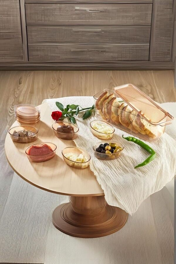 Shopverse Ahmet Organi̇zerli̇ Kahvaltılık 7 Parça, Bakır, Bakır Trendfli̇ck 1014773