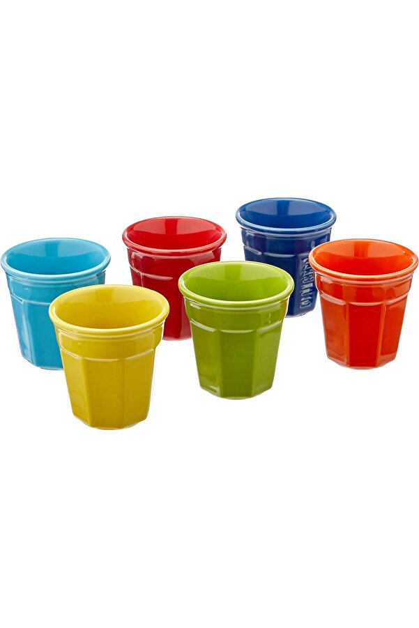 Shopverse Y0Tz500 6 Espresso Bardağı,, Renkli̇, 23,5 X 14 X 7 Cm, 6 Adet Trendfli̇ck 1014773
