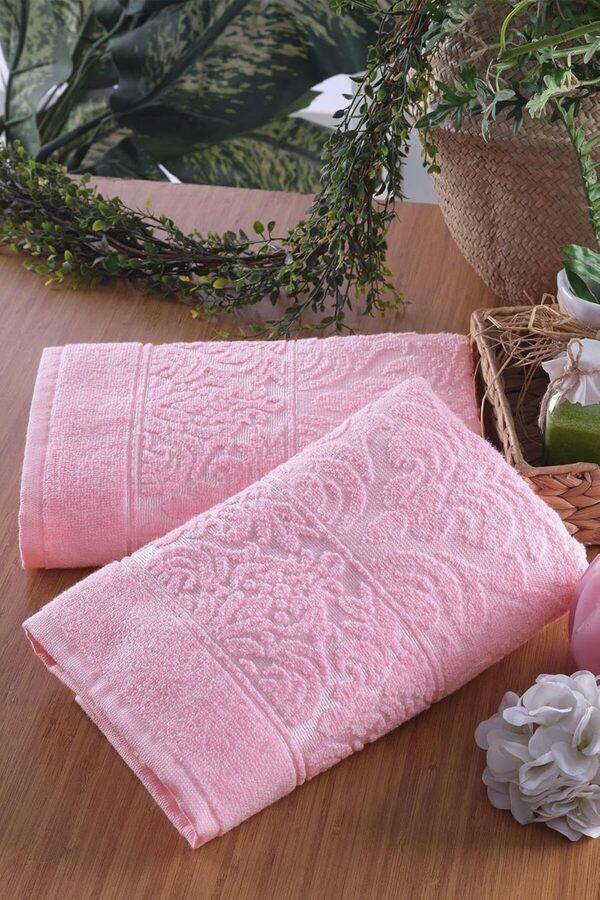 Shopverse Teksti̇l Soft | 2 Li̇ 50X90 Cm El&Yüz Havlu Seti̇ Pembe Trendfli̇ck 1014773