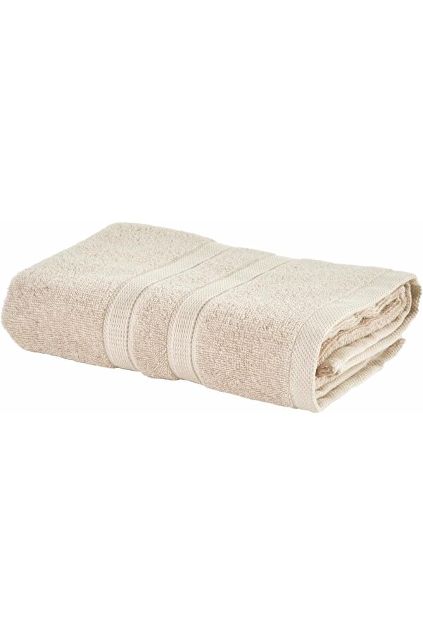 Shopverse Düz Bej%100 Pamuk Havlu 50X90 Cm Trendfli̇ck 1014773