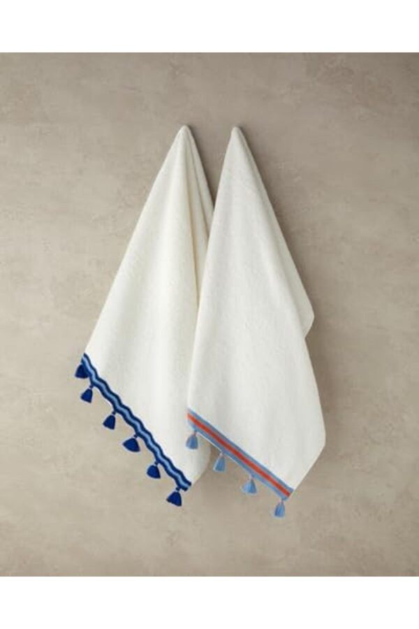 Shopverse Tuft Pamuklu Püsküllü Yüz Havlusu 50X80 Cm Ekru Trendfli̇ck 1014773