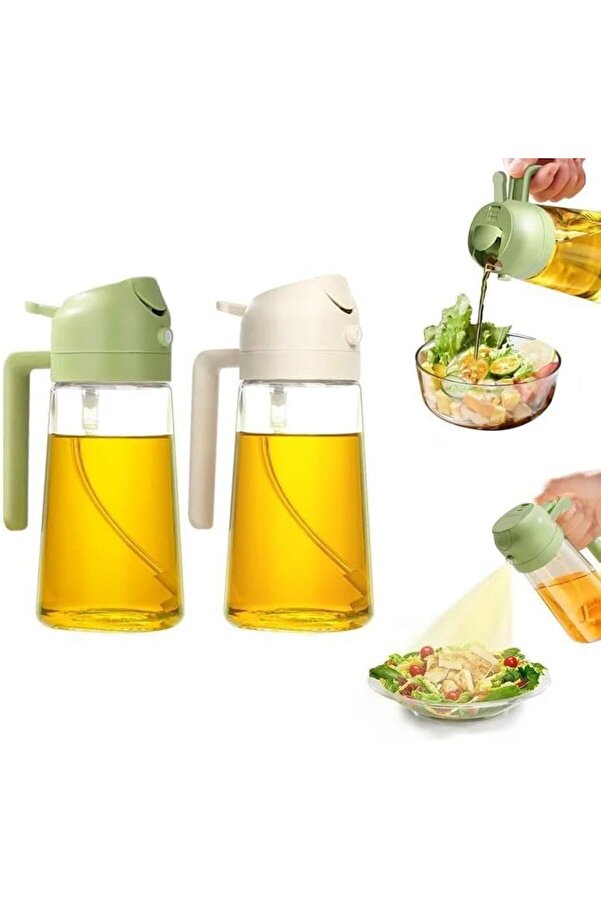 Buyflai̇r Çi̇ft Fonksi̇yonlu 450 Ml Yağ Püskürtücü, Yağ Püskürtme Ve Dökme Özelli̇kli̇, Cam Sprey Yağdanl