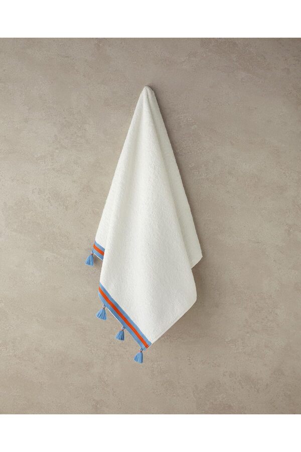 Shopverse Tuft Pamuklu Püsküllü Yüz Havlusu 50X80 Cm Ekru Trendfli̇ck 1014773