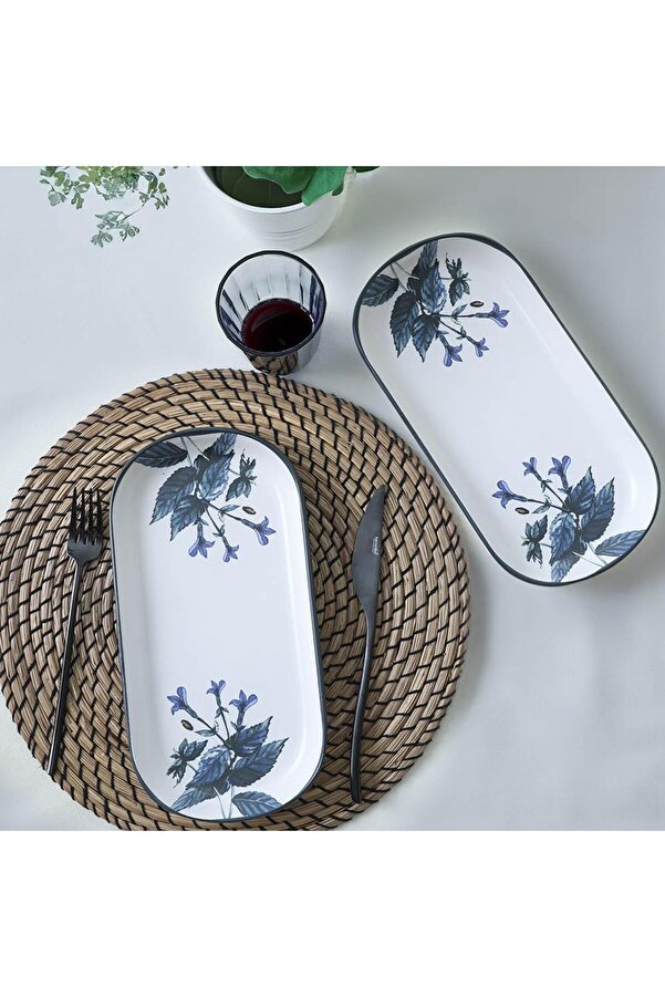Shopverse Çi̇çek Bahçesi̇ Noyan Kayık Tabak 28 Cm 2 Adet 18943 Trendfli̇ck 1014773