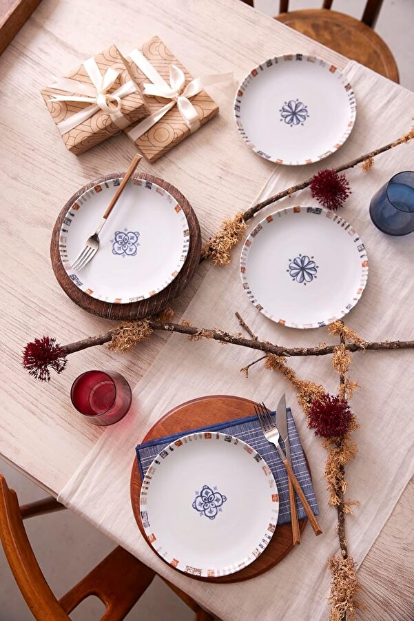 Shopverse Li̇ly 4 Parça 21 Cm Pasta Tabağı Trendfli̇ck 1014773