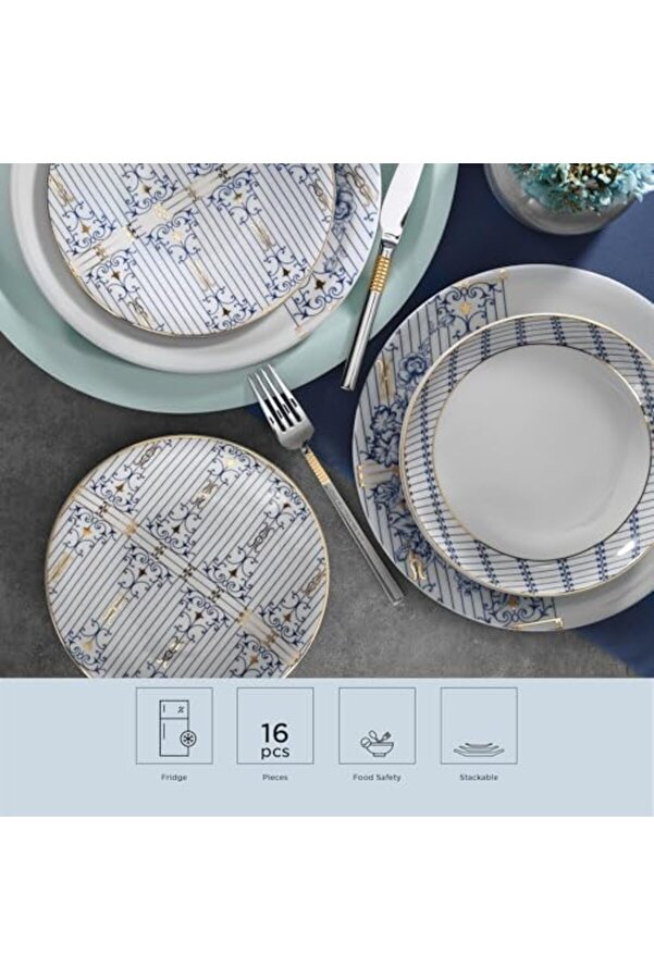 Shopverse 4 Ki̇şi̇li̇k 16 Parça Yemek Seti̇ 9986 Trendfli̇ck 1014773