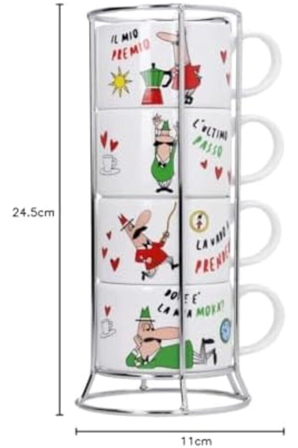 Shopverse - 4 Lü İsti̇flenebi̇li̇r Cappucci̇no Fi̇ncan Seti̇ - Renkli̇ - Trendfli̇ck 1014773