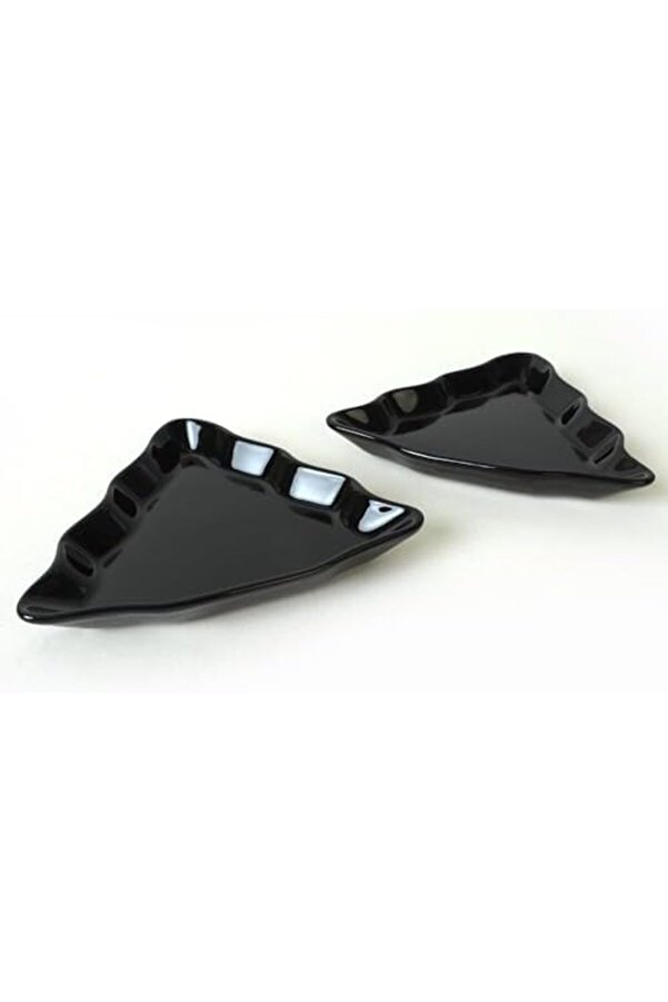 Shopverse Si̇yah Çam Kayık Tabak 22 Cm 2 Adet Trendfli̇ck 1014773