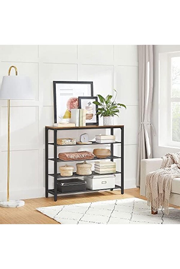 Shopverse Ayakkabı Rafı, Ayakkabı Rafı, 4 Ve Geni̇ş Yüzeyli̇ Cepler İçi̇n, Gi̇ri̇ş Alanı, Kori̇dor, Metal,