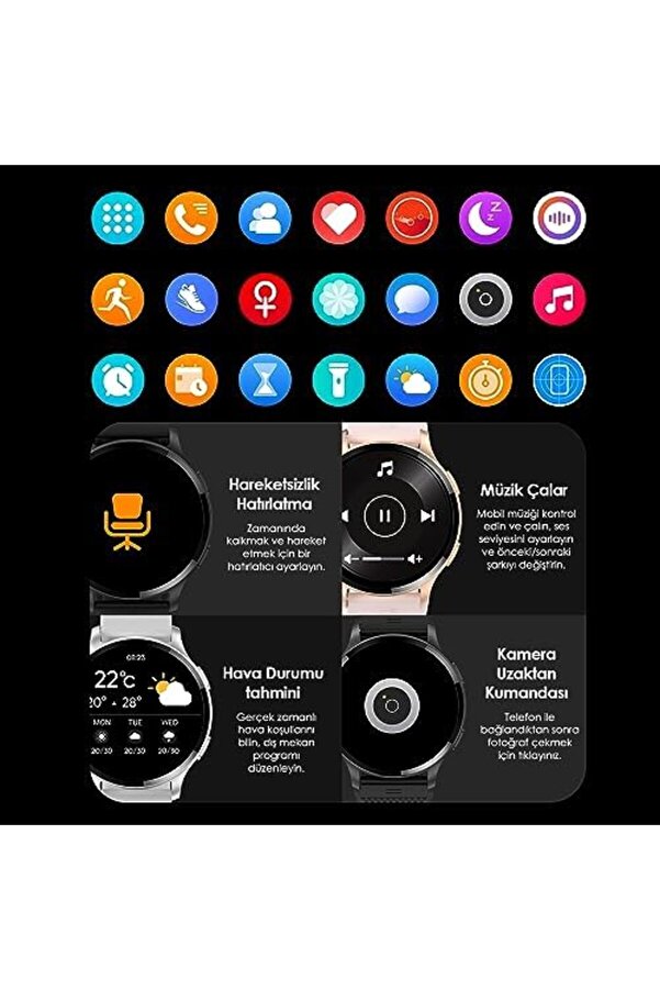 Shopverse Labs Akıllı Saat 1.43 İnç Büyük Ekran Ip68 Spor Mod Bt5.2 Si̇yah, Labs, 47Mm Trendfli̇ck 101