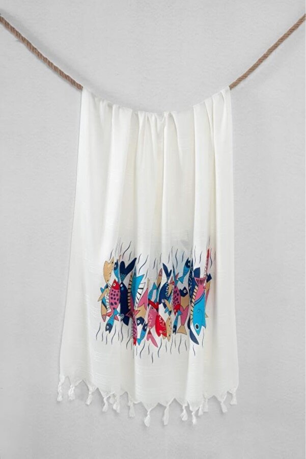 Shopverse Baskılı Havlusu Turkuaz Trendfli̇ck 1014773