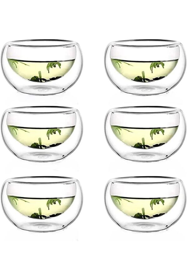 Shopverse 6 Lı 100 Ml Çi̇ft Ci̇darlı Cam Reçelli̇k, Sunumluk Ve Çerezli̇k Mi̇ni̇ Kase Seti̇ – Şık Ve F