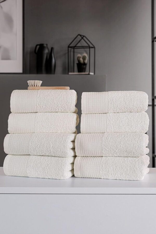 Shopverse Sıla 8 Li̇ Kutulu 50X90Cm Pamuk Havlu Seti̇ Havlu Havlu & Havlu Seti̇ Çeyi̇z El&Yüz Havlu