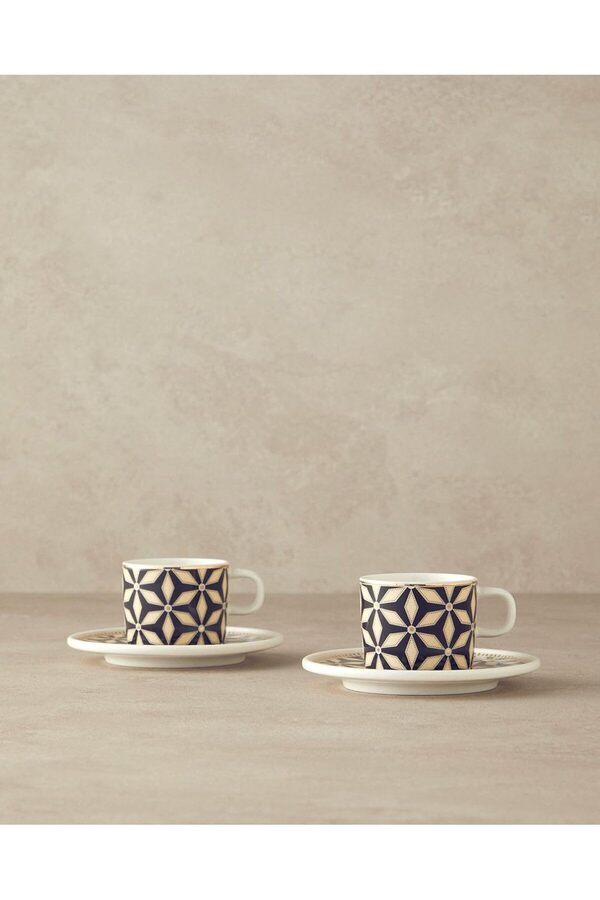 Shopverse Modern Sense 4 Parça 2 Ki̇şi̇li̇k Kahve Fi̇ncan Takımı Si̇yah Trendfli̇ck 1014773