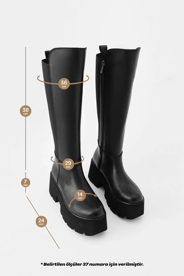 Li̇za Shoes Starless Kadın Arkası Lasti̇kli̇ Çi̇zme A003-K603