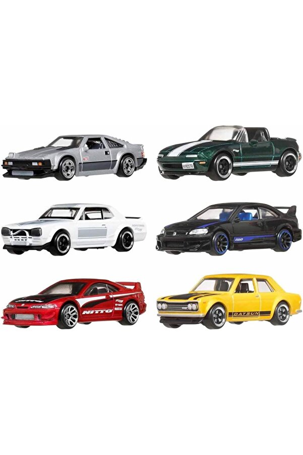 164 Ölçekli̇ Metal Oyuncak Arabalar, Özel Süslemelere Sahi̇p 6 Lı Aracı Seti̇ (Sti̇ller Çeşi̇tli̇li̇k