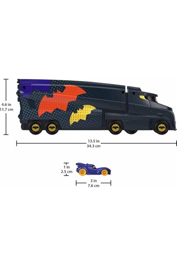 Batwheels™ Büyük Tır Dc Batwheels Bat-Tır Ve Araba, Rampa Ve Araç Depolama Alanı Hmx07 1175260