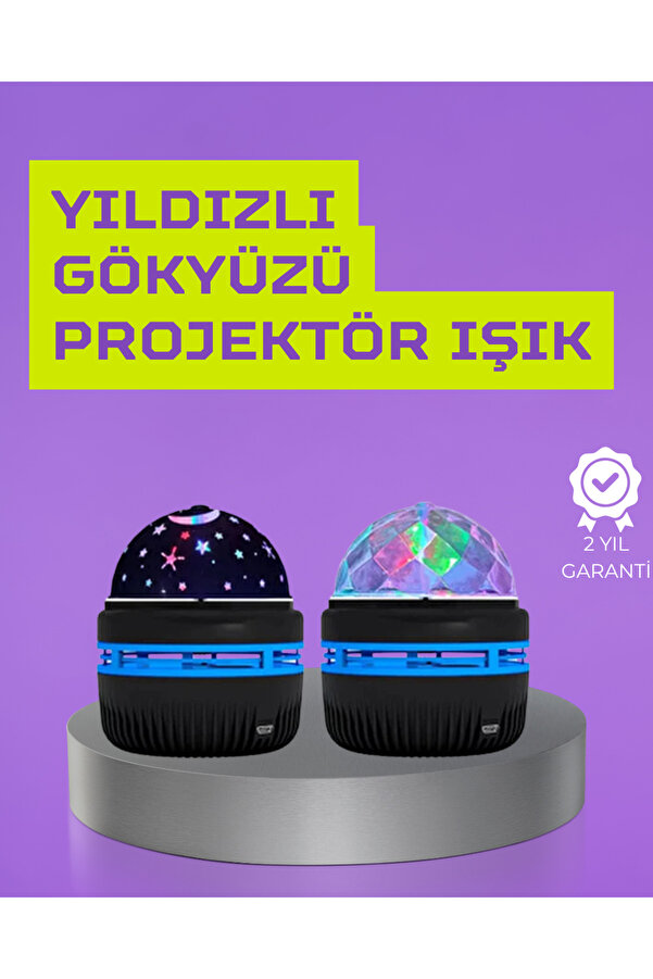 Usb’li̇ Yıldız Projektör Lamba – Döner Galaxy Işık Şovu, Çocuk Ve Yeti̇şki̇n Uyku Lambası
