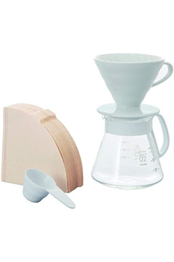 Shopverse V60 02 Serami̇k Kahve Demleme Seti̇ “Beyaz” Trendfli̇ck 1014773