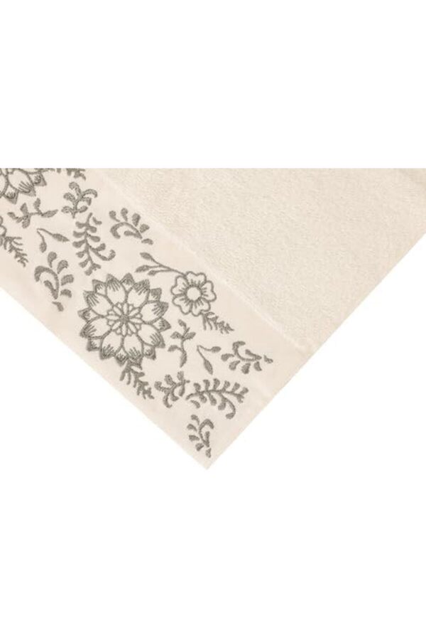 Shopverse Sty Akra Nakışlı Krem Havlu 50X90 Trendfli̇ck 1014773