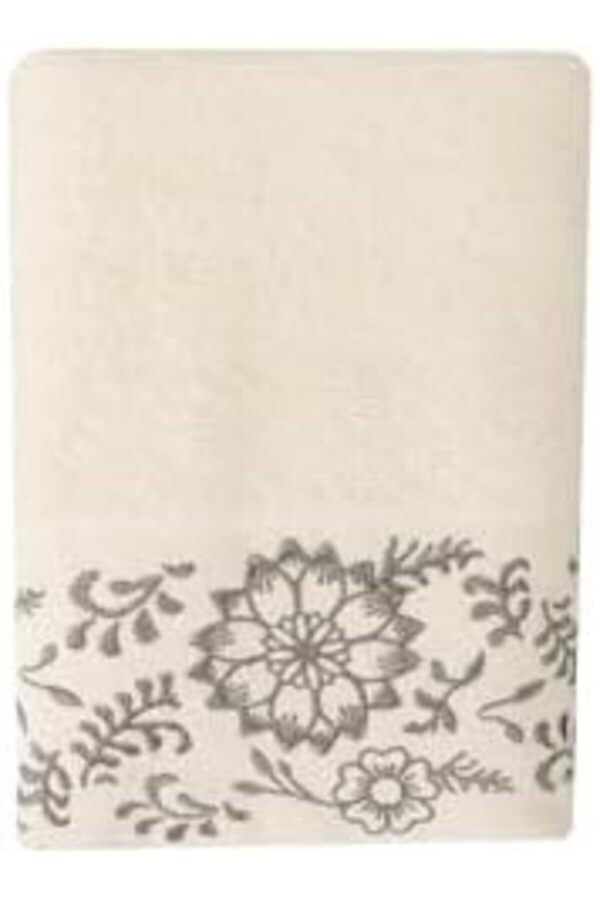 Shopverse Sty Akra Nakışlı Krem Havlu 50X90 Trendfli̇ck 1014773