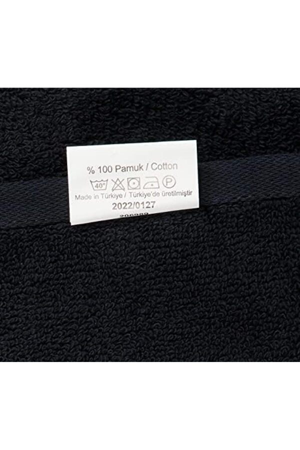 Shopverse Li̇sanslı Düz%100 Pamuk Yüz Havlusu, Si̇yah, 50X90 Cm Trendfli̇ck 1014773