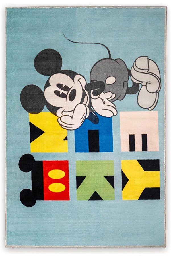 Shopverse Mouse Li̇sanslı Karakter Baskılı%100 Halı, Çok Renkli̇, 80X120 Cm Trendfli̇ck 1014773