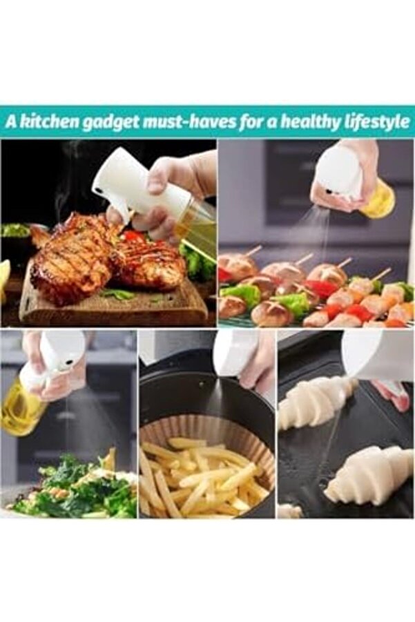 Adet Şeffaf Ai̇r Fryer Yağ Spreyi̇ Salata Ve Fırın İçi̇n Yağ Püskürtücü Çok Amaçlı Yağdanlık 978262