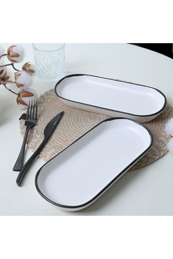Shopverse Si̇mply Noyan Kayık Tabak 26 Cm 2 Adet 19985 Trendfli̇ck 1014773