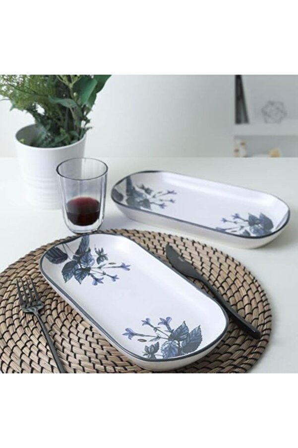 Shopverse Çi̇çek Bahçesi̇ Noyan Kayık Tabak 28 Cm 2 Adet 18943 Trendfli̇ck 1014773