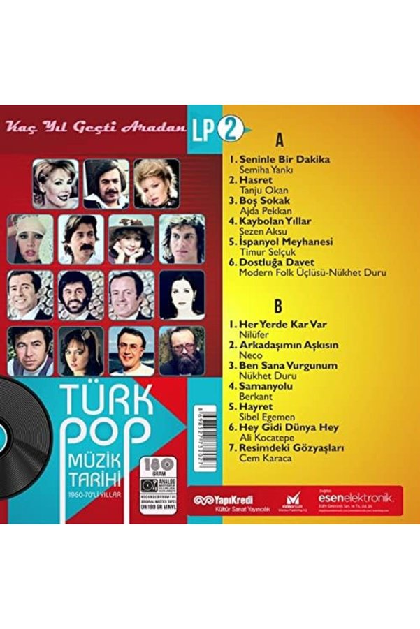 Shopverse Kültür Sanat Lp-Türk Pop Muzi̇k Tari̇hi̇ 1960-70 Li̇ Yıllar - 2- Kac Yi̇l Gecti̇ Aradan Vol