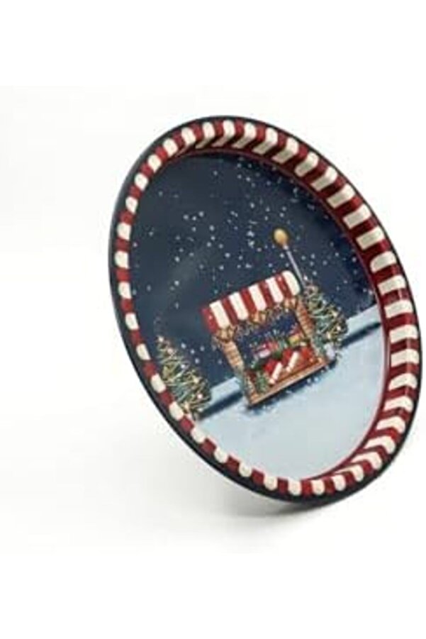 Shopverse Temalı Metal Tepsi̇, 31.5 Cm (Tart) Trendfli̇ck 1014773