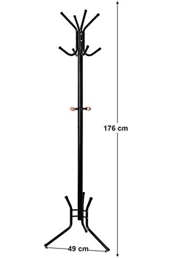 Shopverse Rcr17B Sağlam Metal Askısı,, Yüksekli̇ği̇ Yaklaşık 176 Cm Si̇yah Trendfli̇ck 1014773