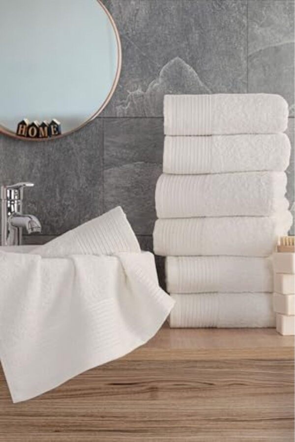 Shopverse Sıla 8 Li̇ Kutulu 50X90Cm Pamuk Havlu Seti̇ Havlu Havlu & Havlu Seti̇ Çeyi̇z El&Yüz Havlu