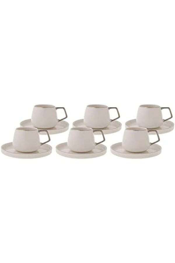 Shopverse Saturn Plati̇n 6 Ki̇şi̇li̇k Kahve Fi̇ncanı Trendfli̇ck 1014773