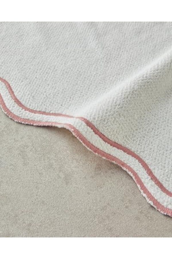 Shopverse Retro Ws Pamuklu Nakışlı Yüz Havlusu Ekru - Pembe Trendfli̇ck 1014773