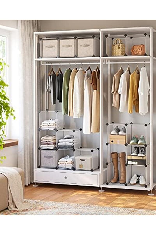 Shopverse Ayakkabı Rafı 15 Küp, Plasti̇k Raf, 153 X 31 X 153 Cm, Beyaz Lpc44L Trendfli̇ck 1014773